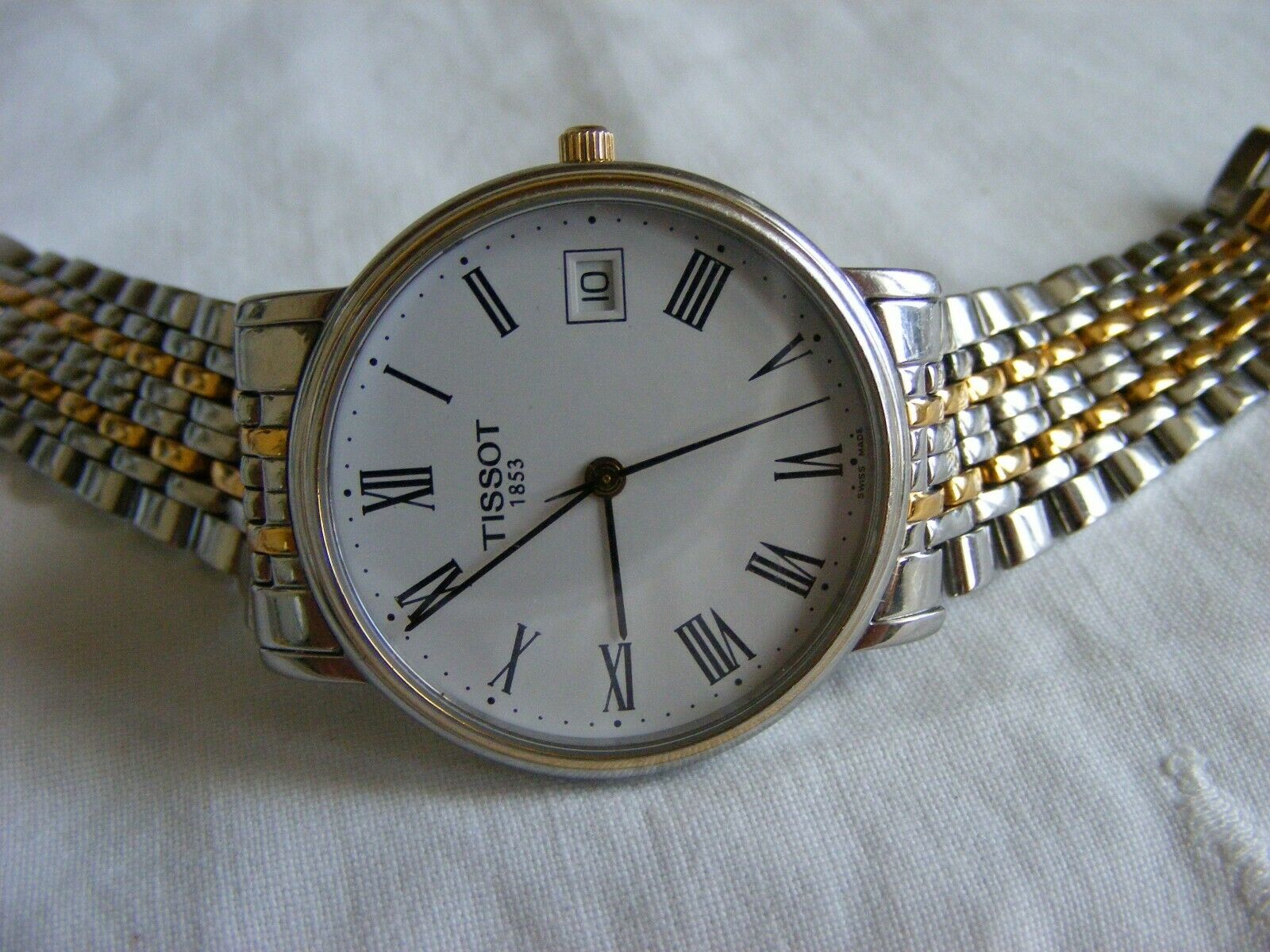 modern TISSOT TKT JA men ladies date quartz watch working order