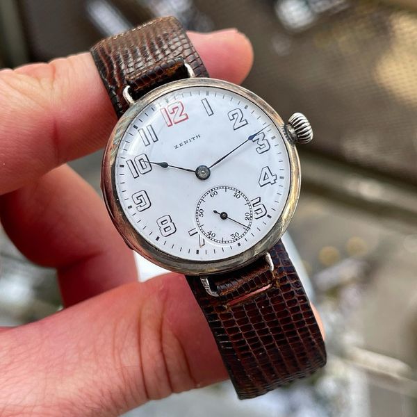 [WTS] Zenith Military WW1 1918 Sterling Silver, Enamel Dial, Antique ...