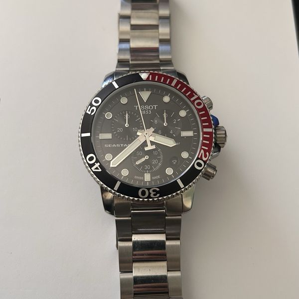 Montre Tissot Seastar Chrono - Réf. T120.417.11.051.01 - Boîtier Acier 45mm - Neuf Avec Boîte