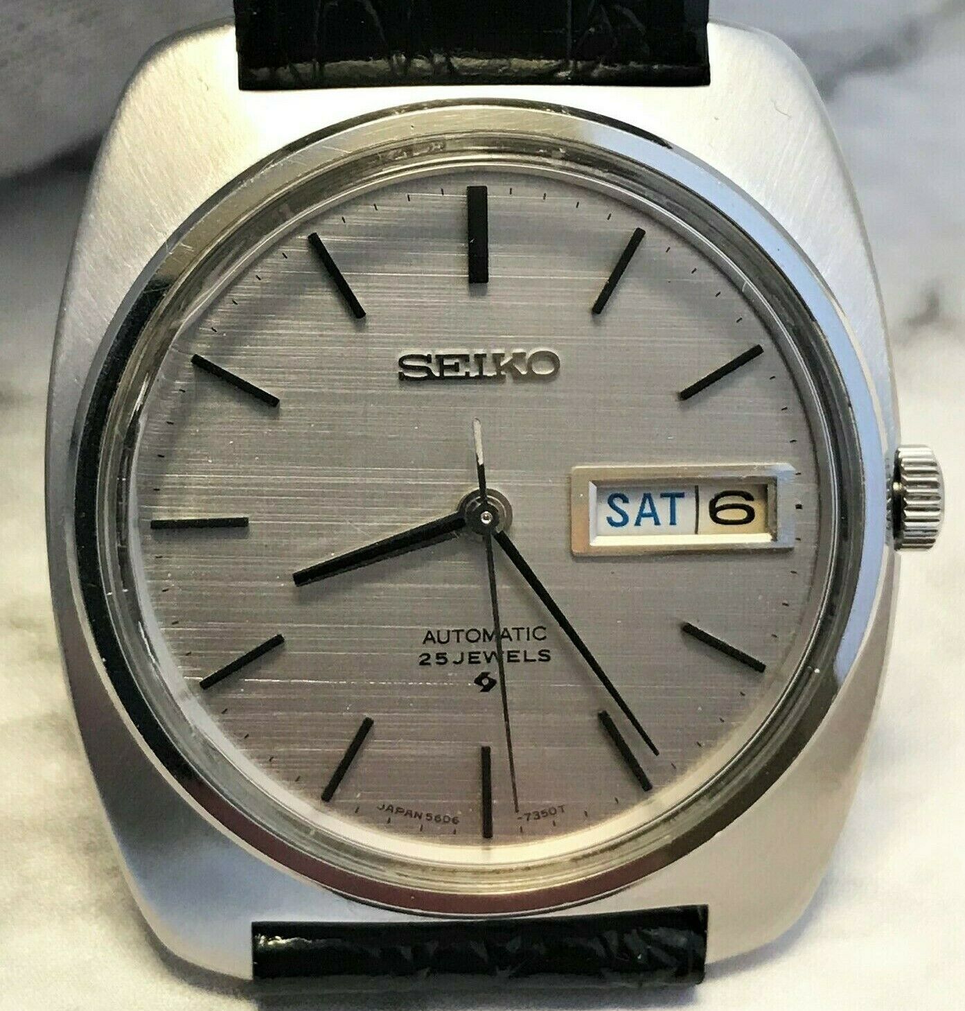 RARE VINTAGE 1969 SEIKO 5606-7130 WITH ORIGINAL SILVER LINEN