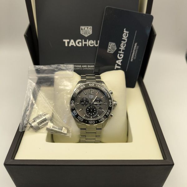 Tag Heuer Formula 1 Anthracite Dial Silver Steel Strap Watch for Men - CAZ1011.BA0842 main image 1