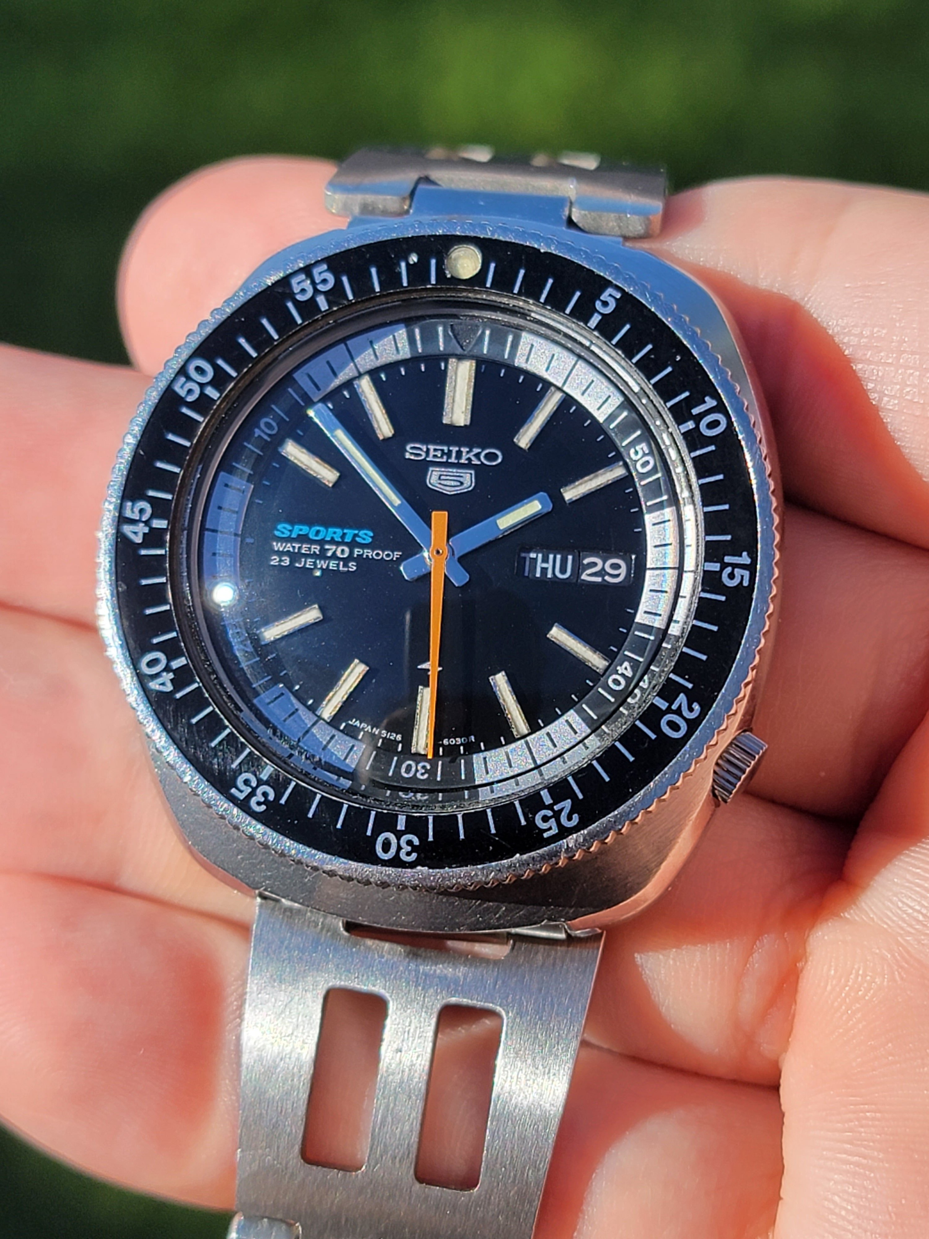 セイコー 5 スポーツ「5126-6030」 Vintage 1969 Seiko 5 Sports 5126-6030 #1 Serial [$375 USD