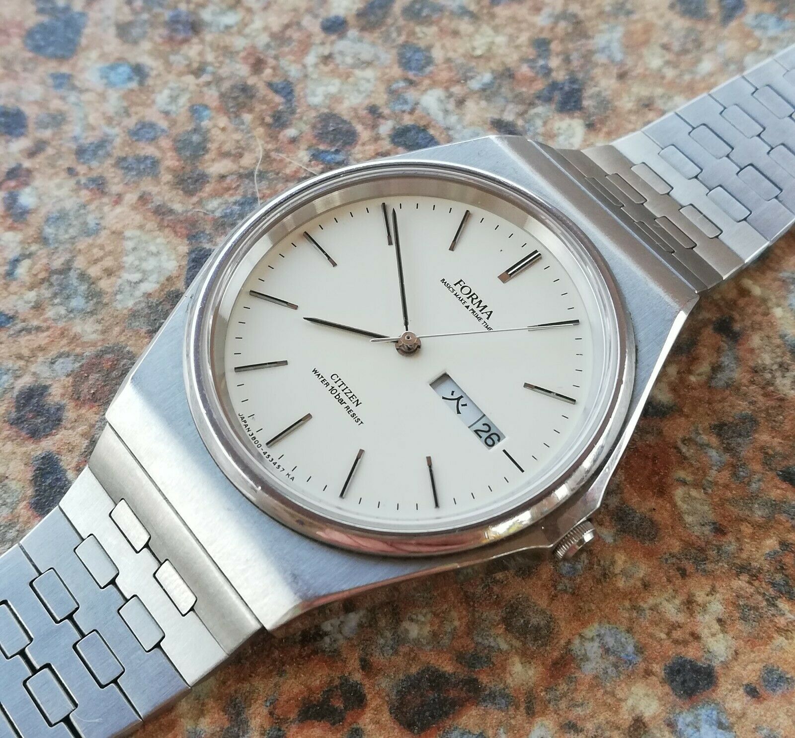 Citizen Forma Quartz Watch 3800 June 1989 3800-451759 Kanji JDM 