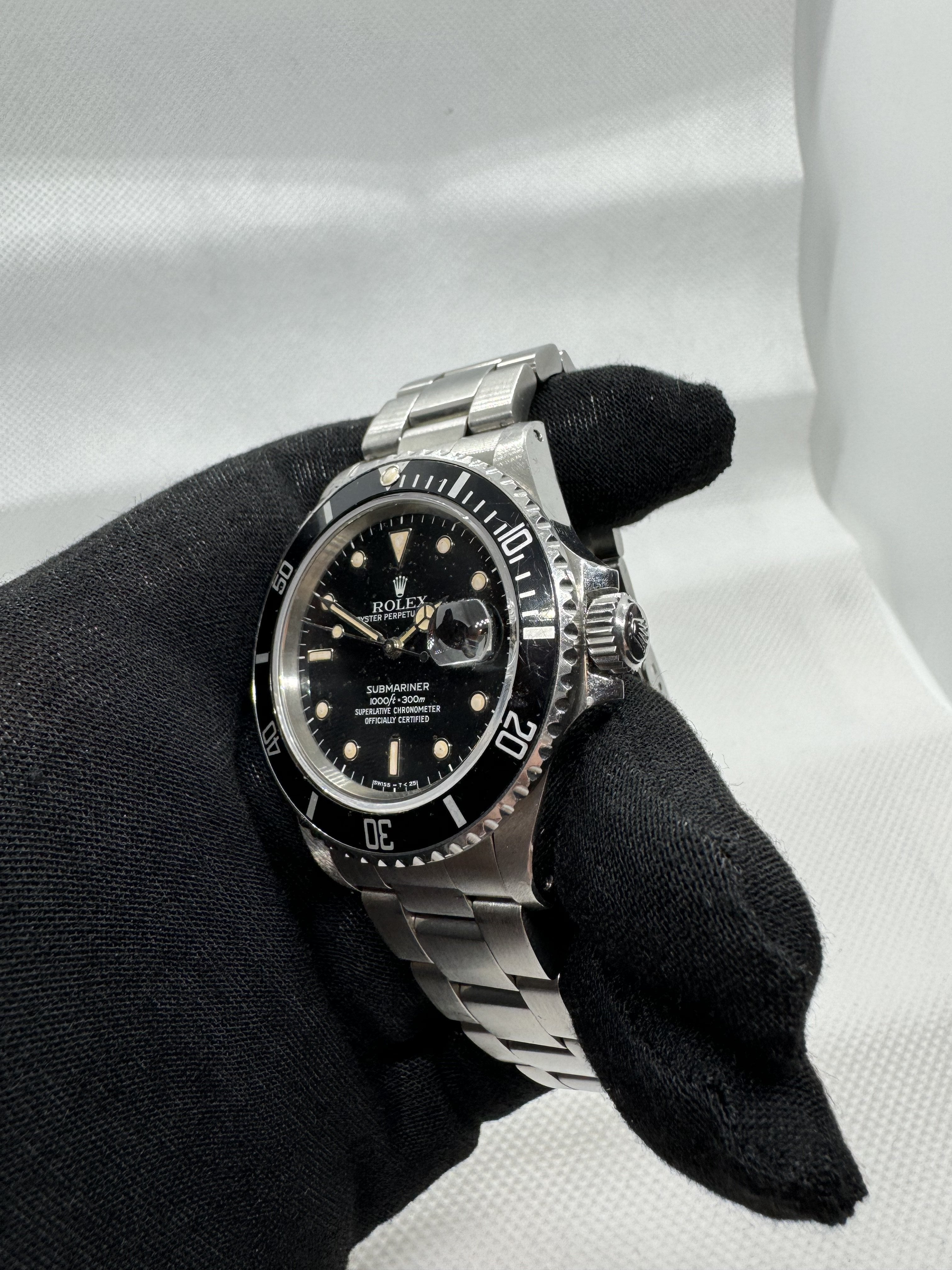 Rolex Submariner 16800 Cream Patina 1986 Unpolished