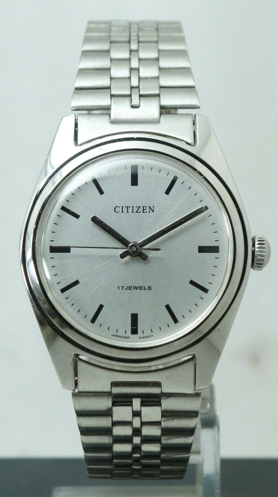 Vintage Rare Citizen 63-8579 Hand Winding cal.2520 Silver Dial
