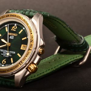 Seiko 5M22-6C10 SBBW037 Gold/green Fieldmaster Original AGS
