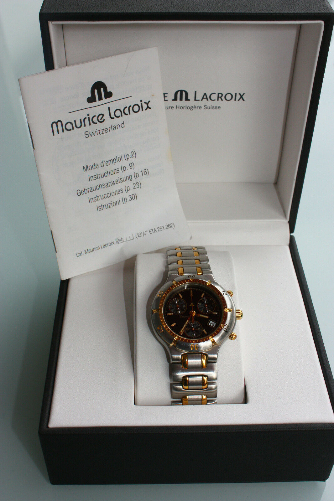 Maurice Lacroix Les Classique Chronograph Stahl Gold wie neu WatchCharts