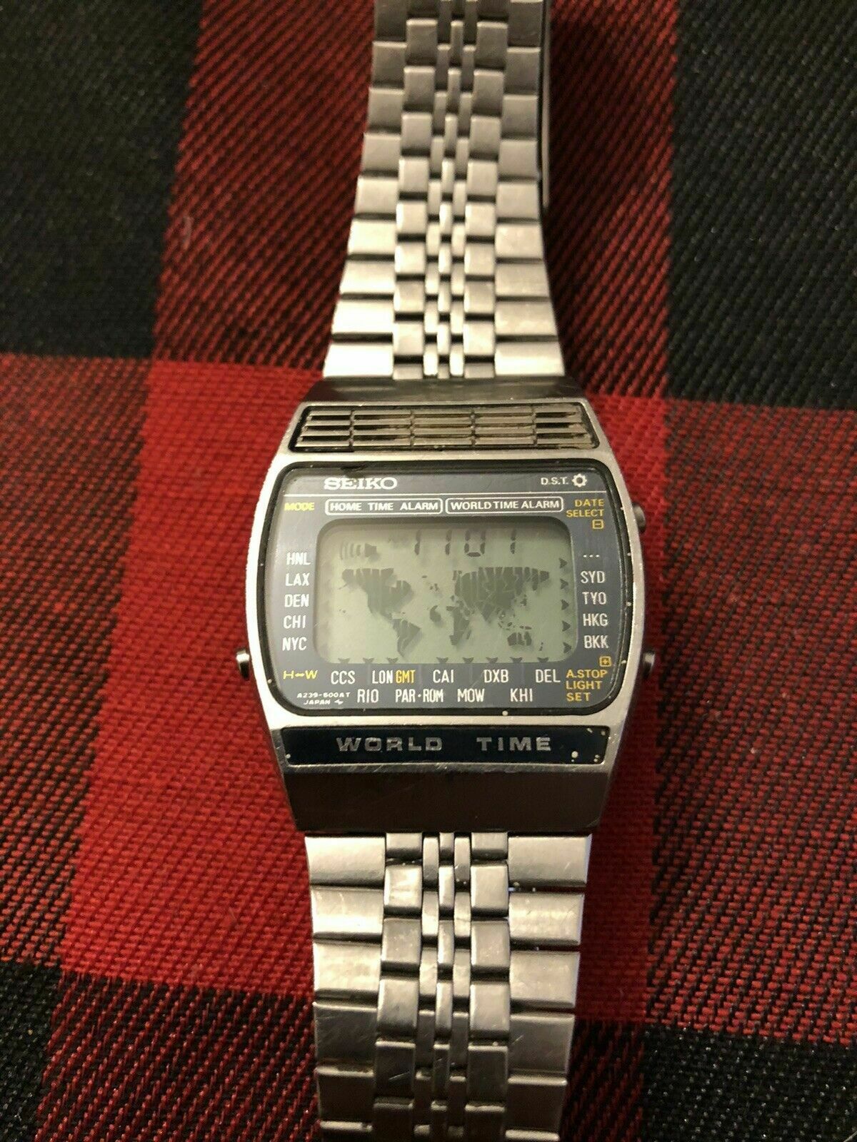 Vintage Seiko A239-502A World Time - Digital Watch - 1979 | WatchCharts