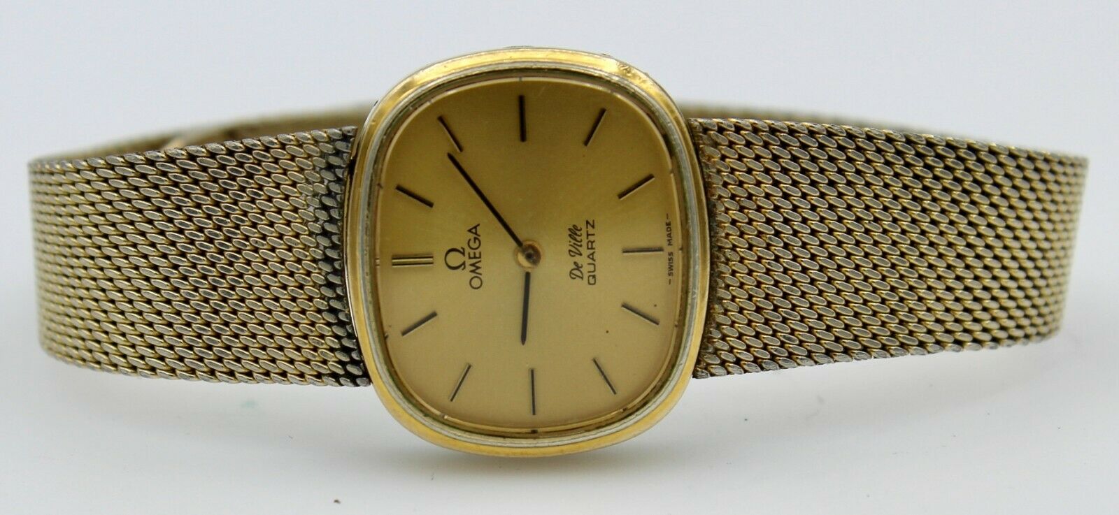 Vintage Omega De Ville Quartz Watch Ref 1350 Gold Plated Women's