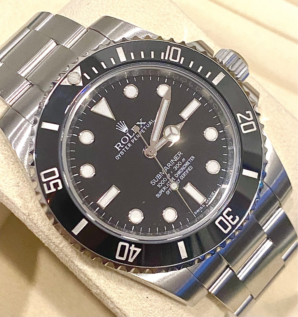 2015 Rolex Submariner Black No Date 114060 Not 116610LN