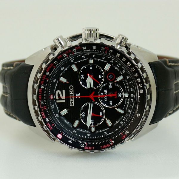 SEIKO Prospex Aviation Solar Chronograph Quartz V175-0CK0 Steel Men's watch  | WatchCharts