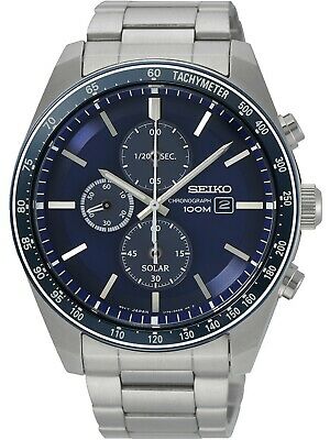 SEIKO SSC719P1 Men s solar chronograph stainless steel case date