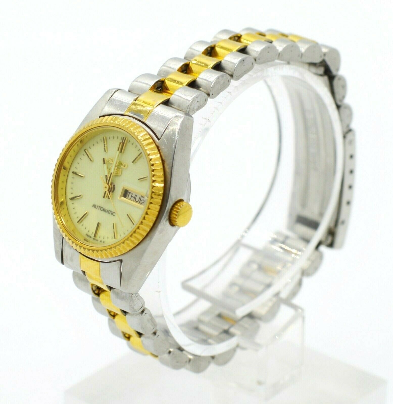 SEIKO 5 自動巻き腕時計 4206-0690 ゴールド×シルバー／稼働品 SEIKO 5