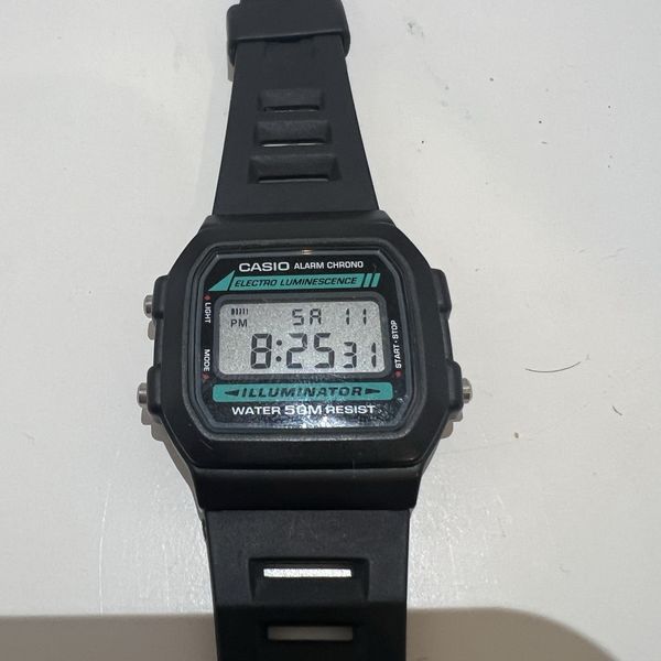 Casio Classic Chronograph Black Digital Watch W-86 ILLUMINATOR Electro ...