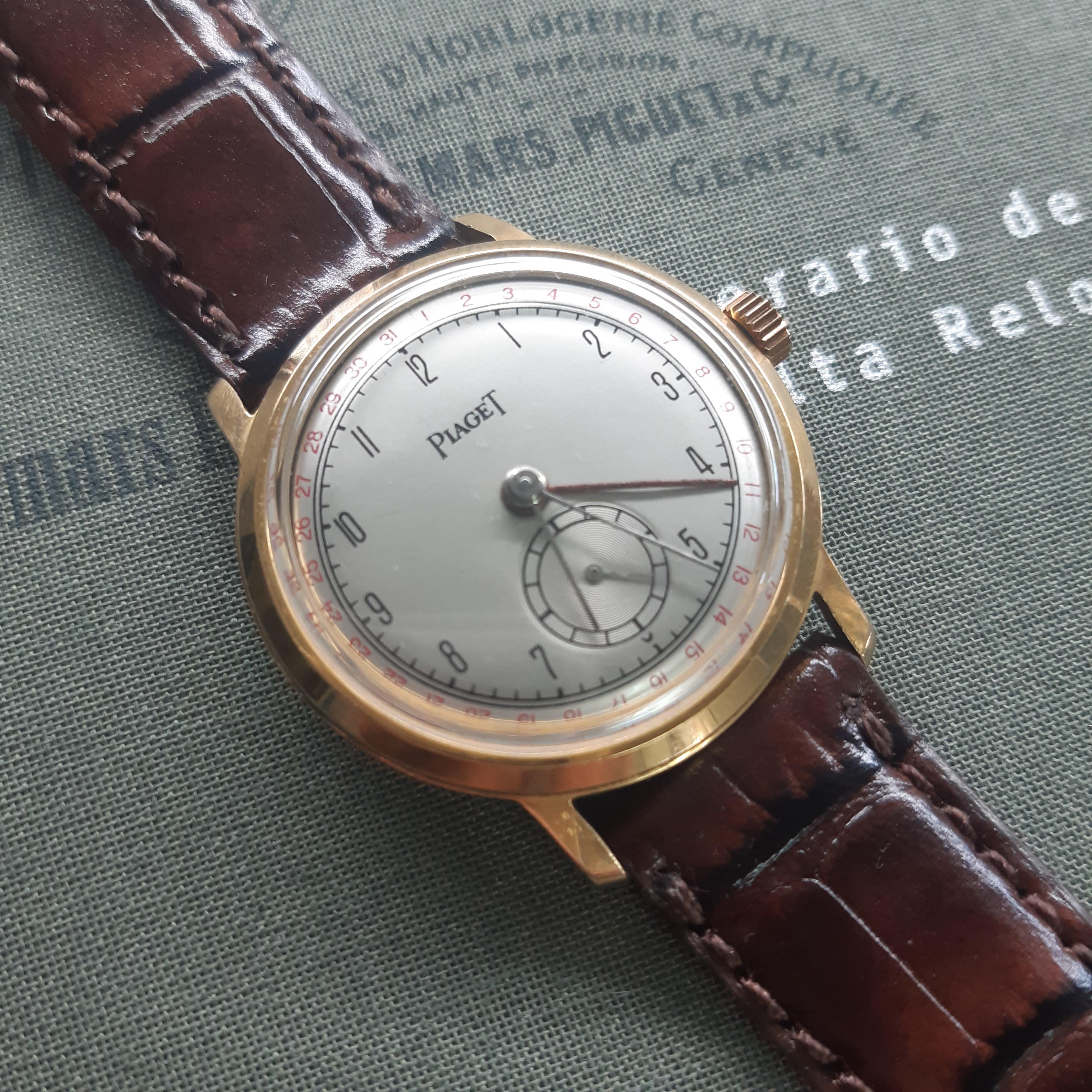 WTS Vintage Piaget Calendar Golden Plated Case Size 34 5mm