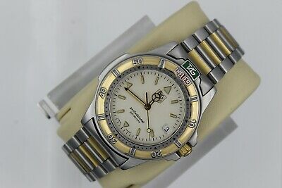 Tag Heuer WF1120.BB0517 Mens 4000 Professional Silver Gold Watch 2