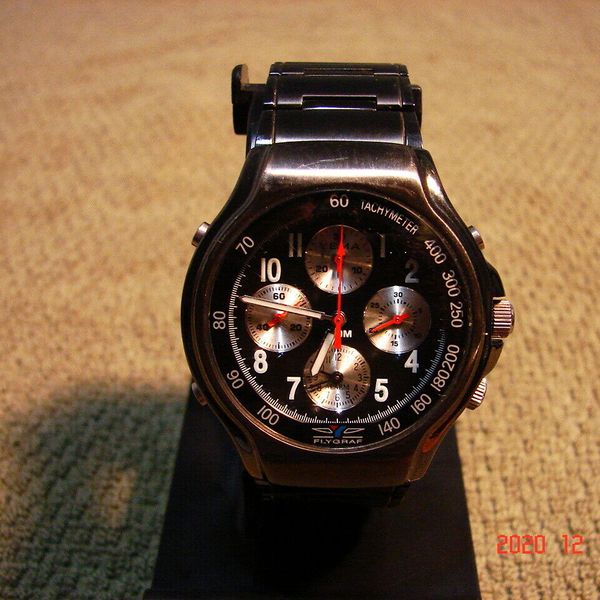Rare Yema Flygraf YM061 Mens Quartz Chronograph Watch Seiko 7T34 ...
