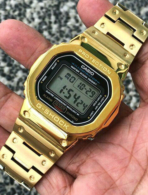NEW Casio G-Shock Full Metal Gold Stainless Steel Bracelet and