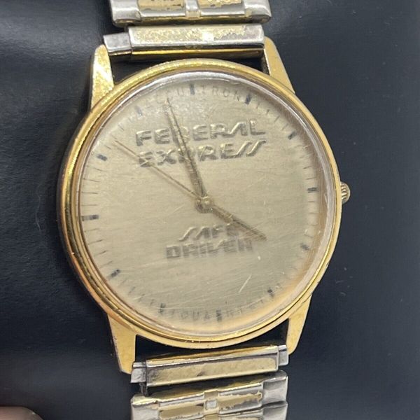 Bulova FedEx Employee Safe Driver Goldtone Watch See Desc | WatchCharts ...