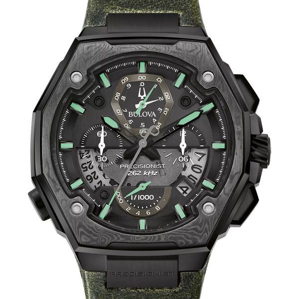 Bulova 98B355 Precisionist X Special Edition Damascus Chronograph BOX ...