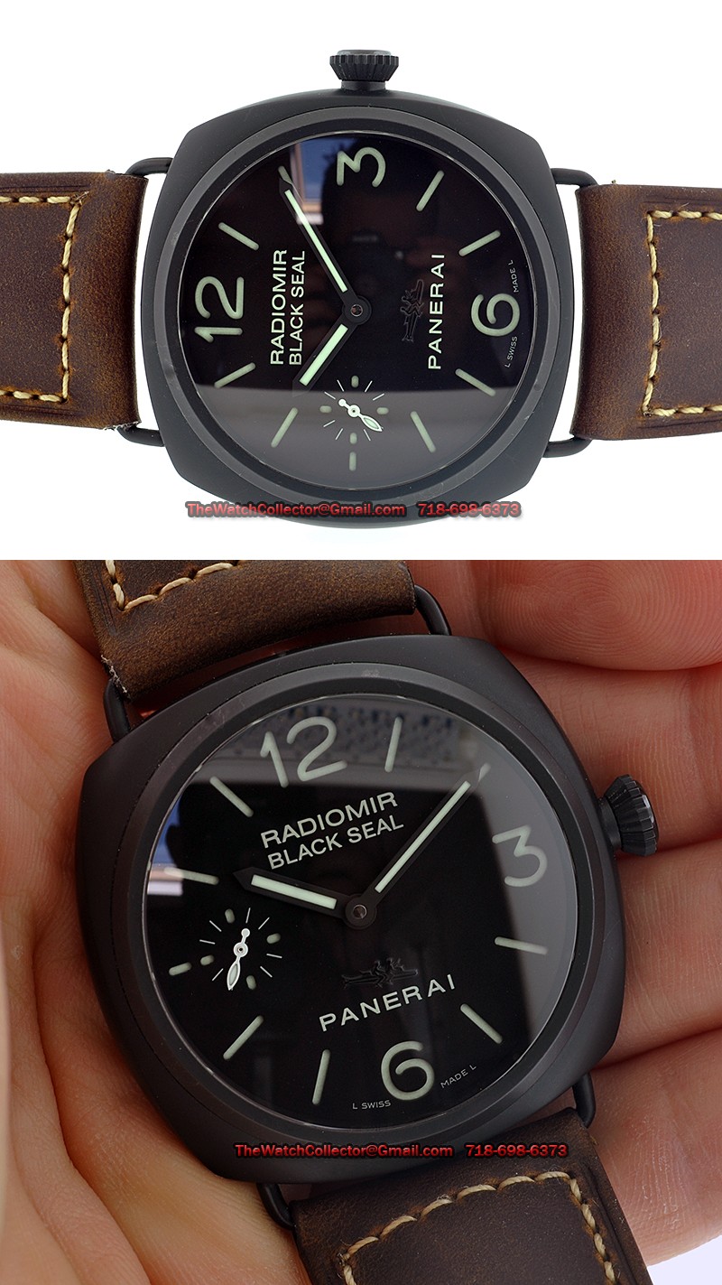 Panerai pam292 j radiomir black seal ceramic pig dial limited pam