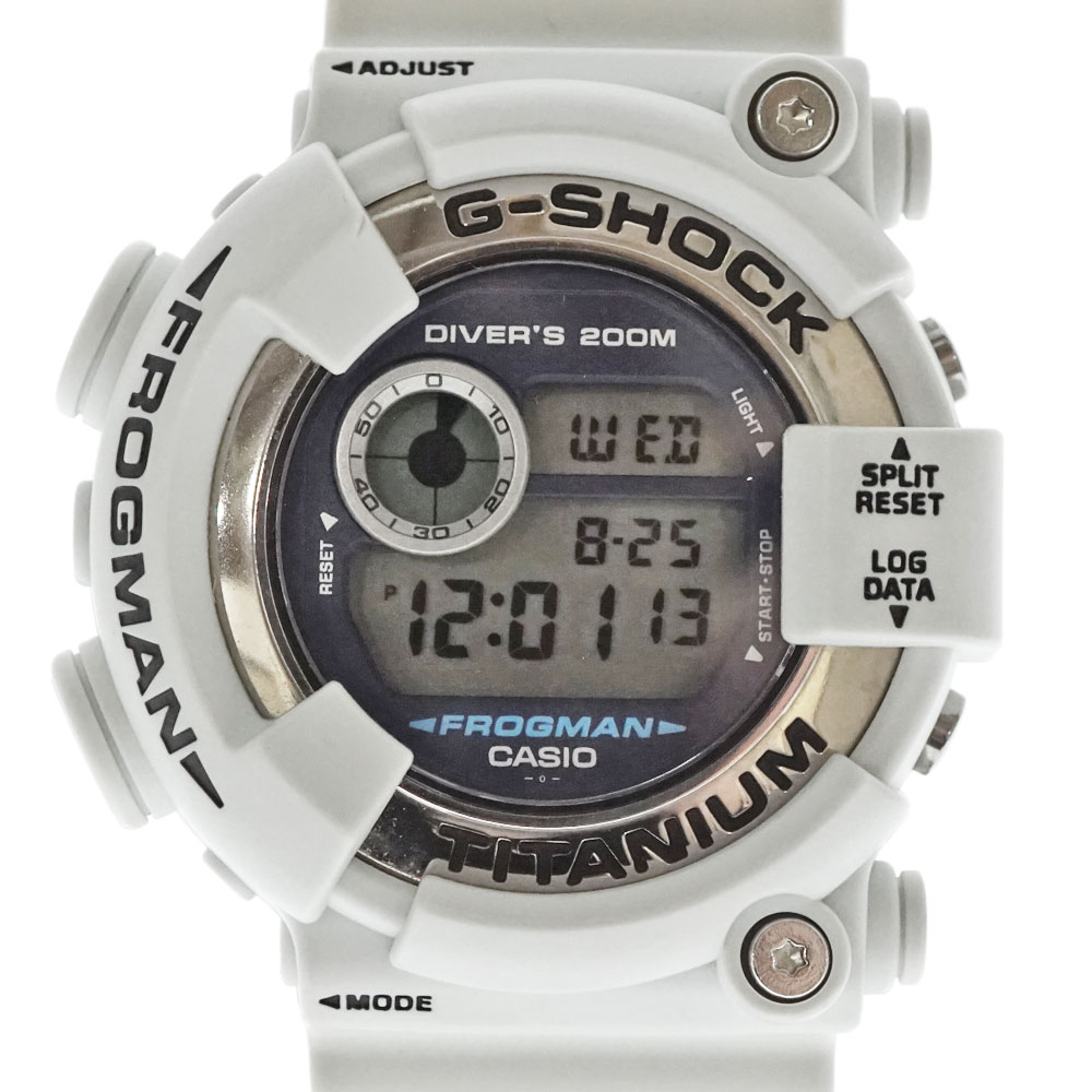 CASIO [Casio] FROGMAN Frogman DW-8200LG-8JR G-SHOCK G-SHOCK men's white  gray blue titanium resin watch analog quartz battery-powered men's [used]  USED-7 pawn shop Kantei station Kita Nagoya store n21-5472 | WatchCharts  Marketplace