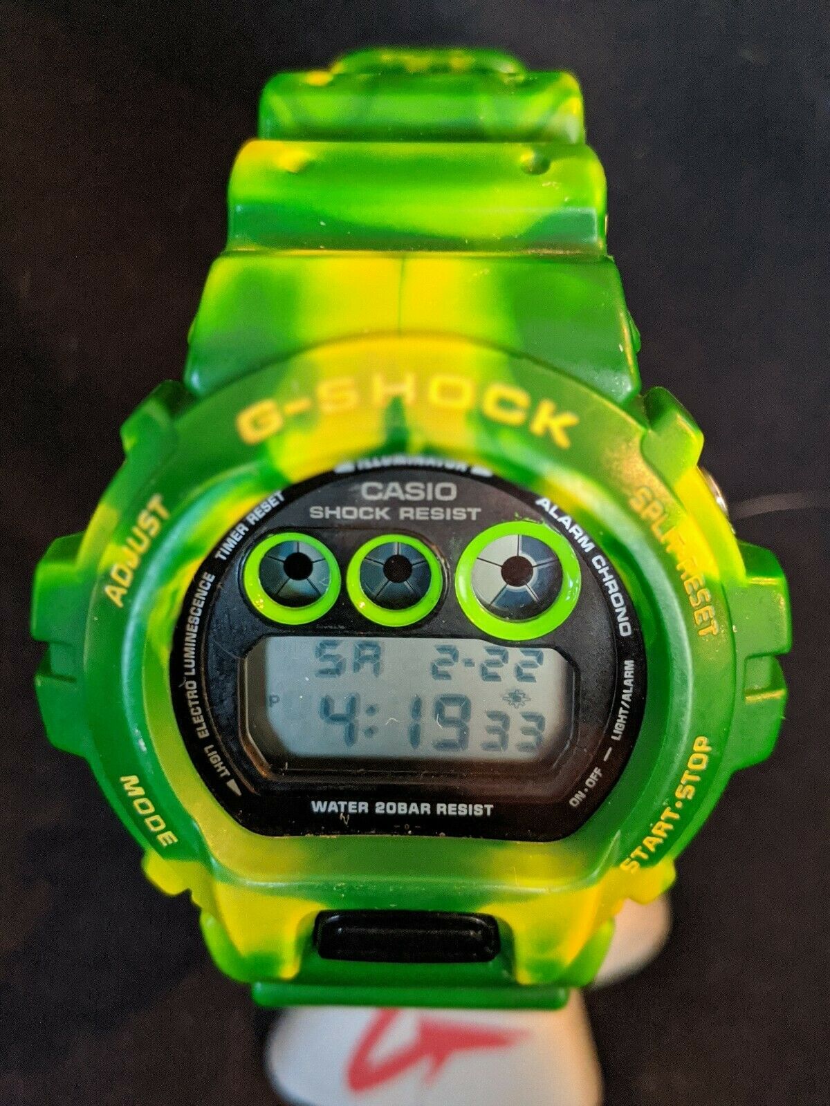 Vintage CASIO G-SHOCK DW6900MC-3JF Marbled Colors green camouflage