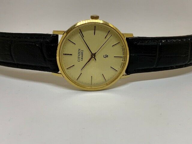 Vintage Citizen Quartz CQ 8520-850162-Y almost nos gold plated 