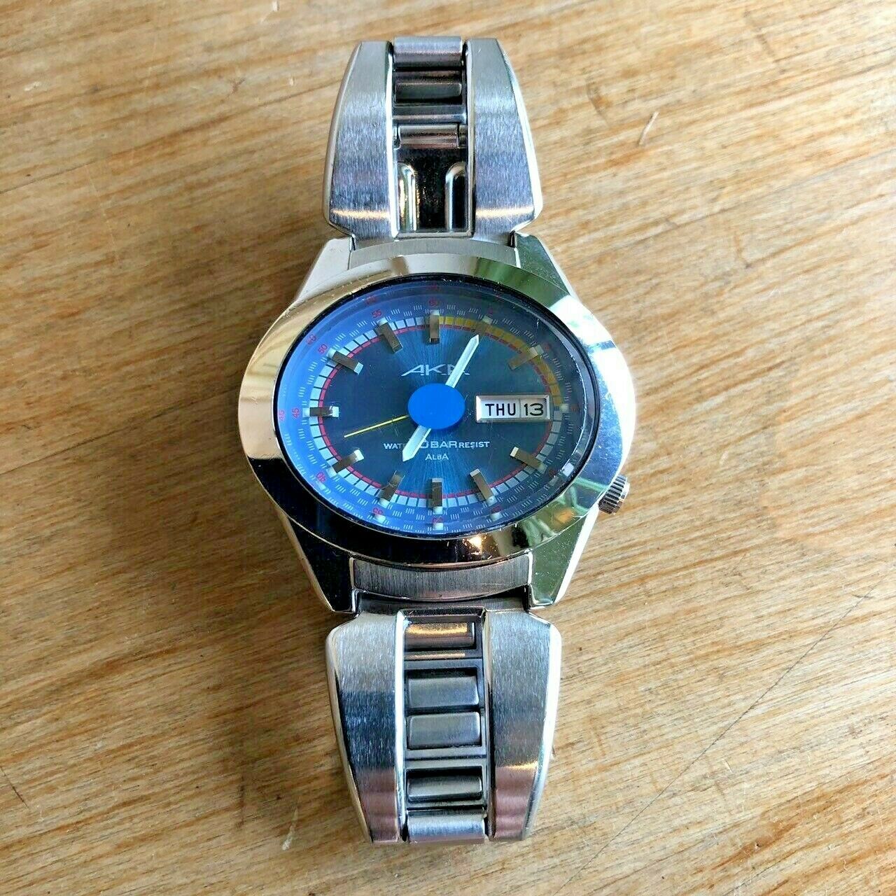 SEIKO ALBA AKA V743-5A10 BLUE RARE MEN'S WATCH | WatchCharts