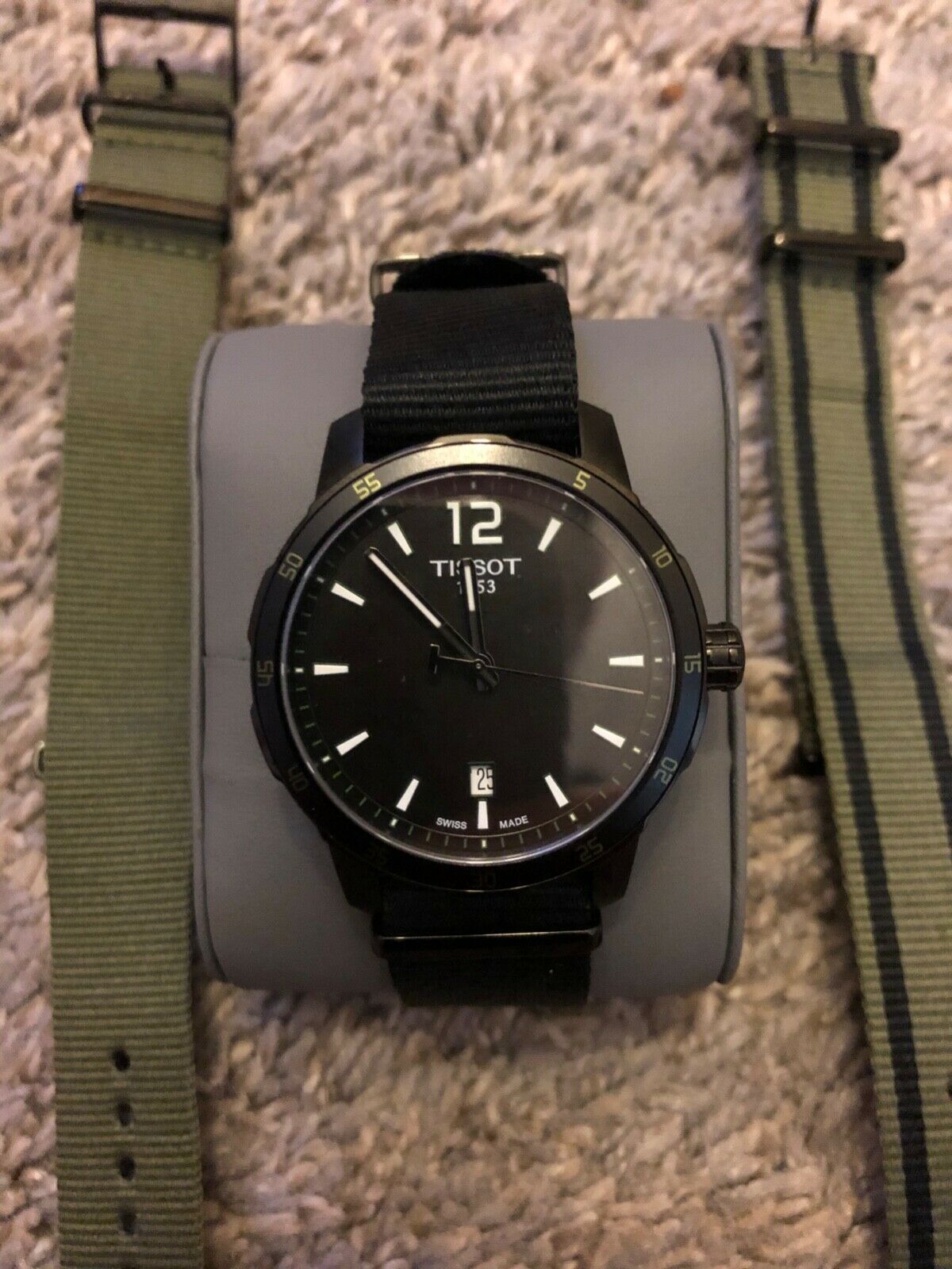 Tissot Quickster Men s Black Watch Black Army Green T095.410.37