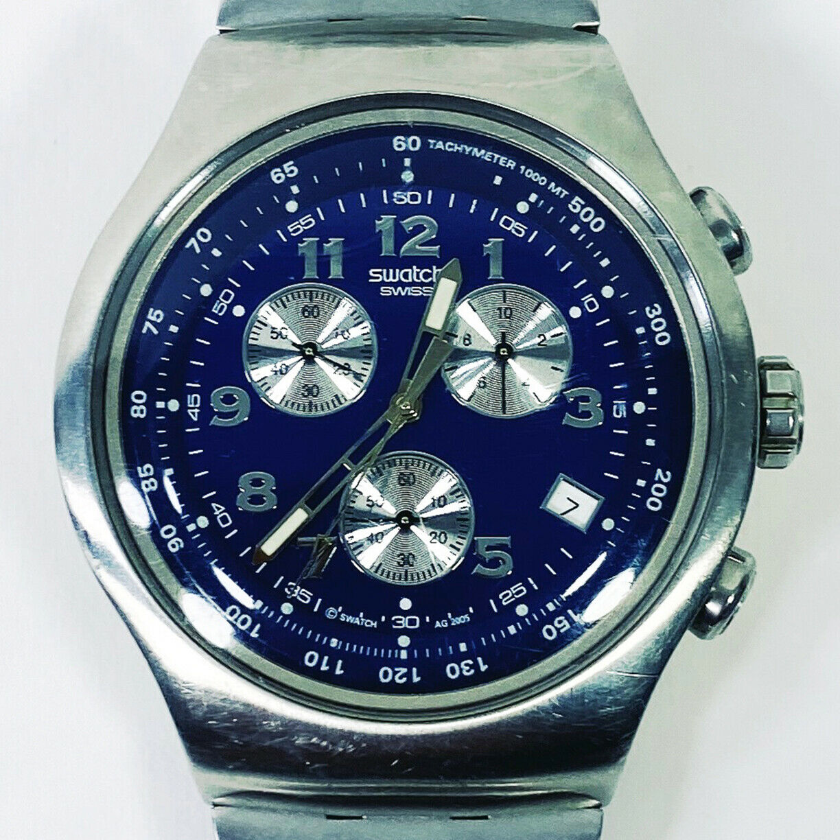 ⚓️ Rare Swatch Sea Pride YOS402G Irony Chronograph Watch 2005 w