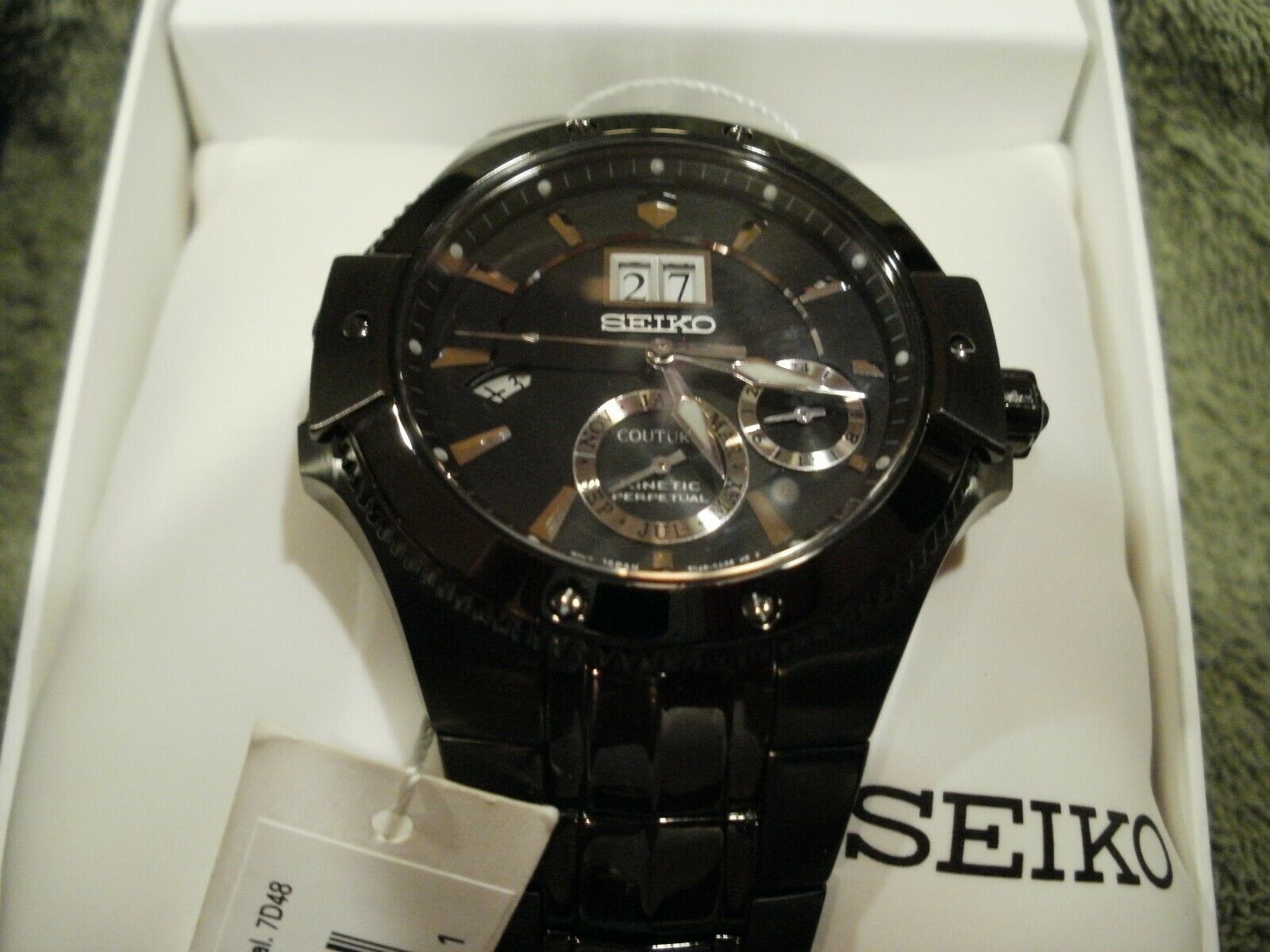 Seiko Men's Coutura Kinetic Perpetual Black Watch  SNP071,SNP008,SNP017,SNP007 | WatchCharts