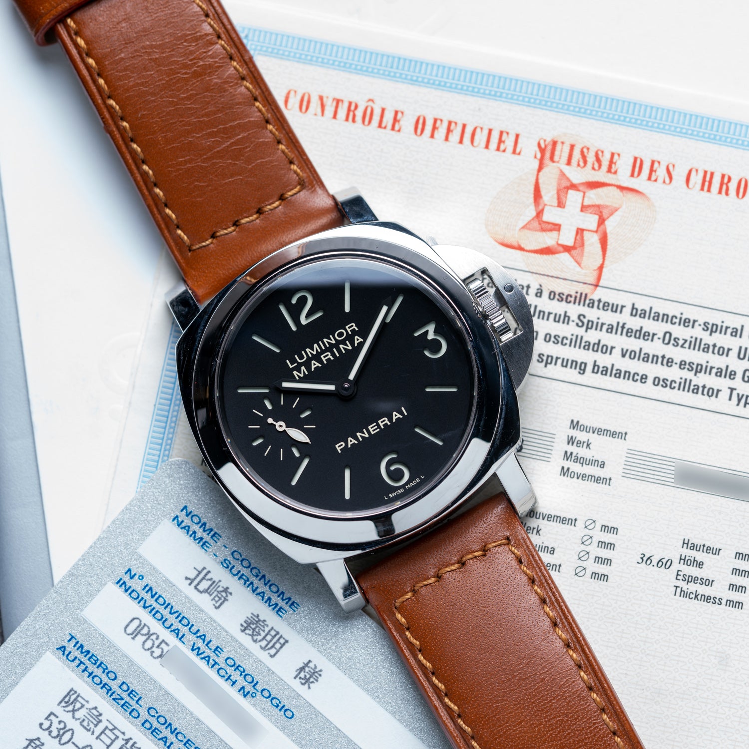 FS 2006 Panerai Luminor Ref. PAM00111 with Box Papers