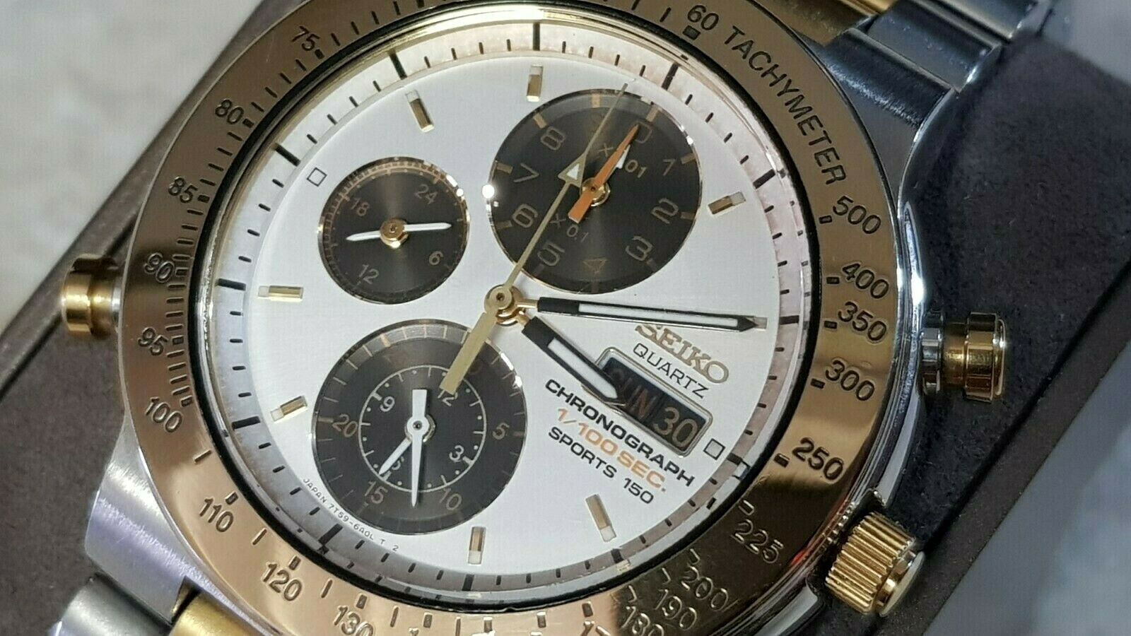 Seiko 7T59 - 6A00 1/100 Sec Sports 150 Quartz Chronograph Watch