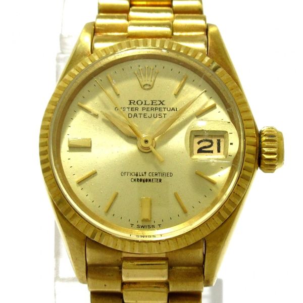 [Used] ROLEX Oyster Perpetual Date Wrist Watch Solid Gold / Plastic