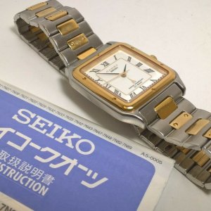 Rare Seiko SCPB002 Cartier Santos Style Cadet 7N01-5010 Quartz