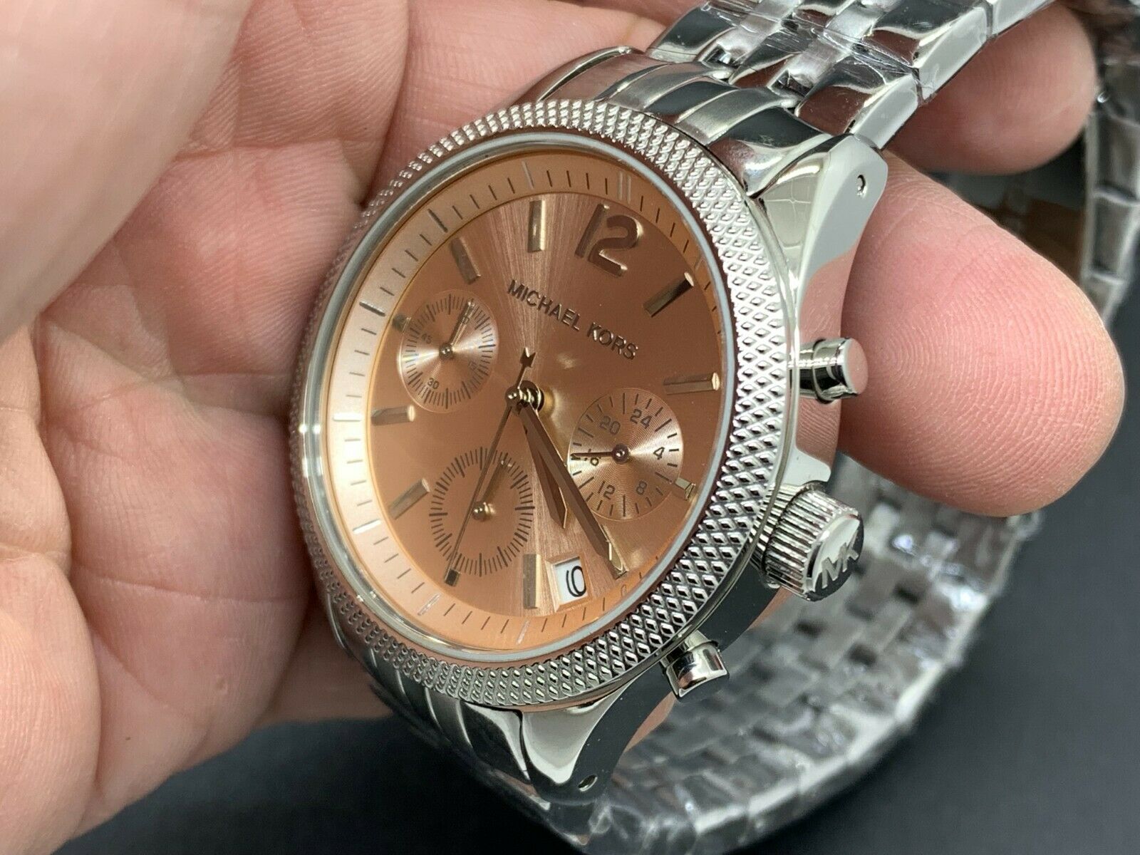 MICHAEL KORS MK-6130 CHRONOGRAPH 24 HOURS DUAL TIME DATE  display picture 1