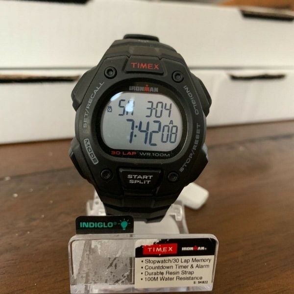 New Timex T5K822, Men's Ironman 30Lap Resin Watch, Alarm, Indiglo