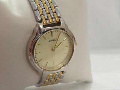 Seiko V701-2B70 Analog Watch Stainless Steel Black/Silver