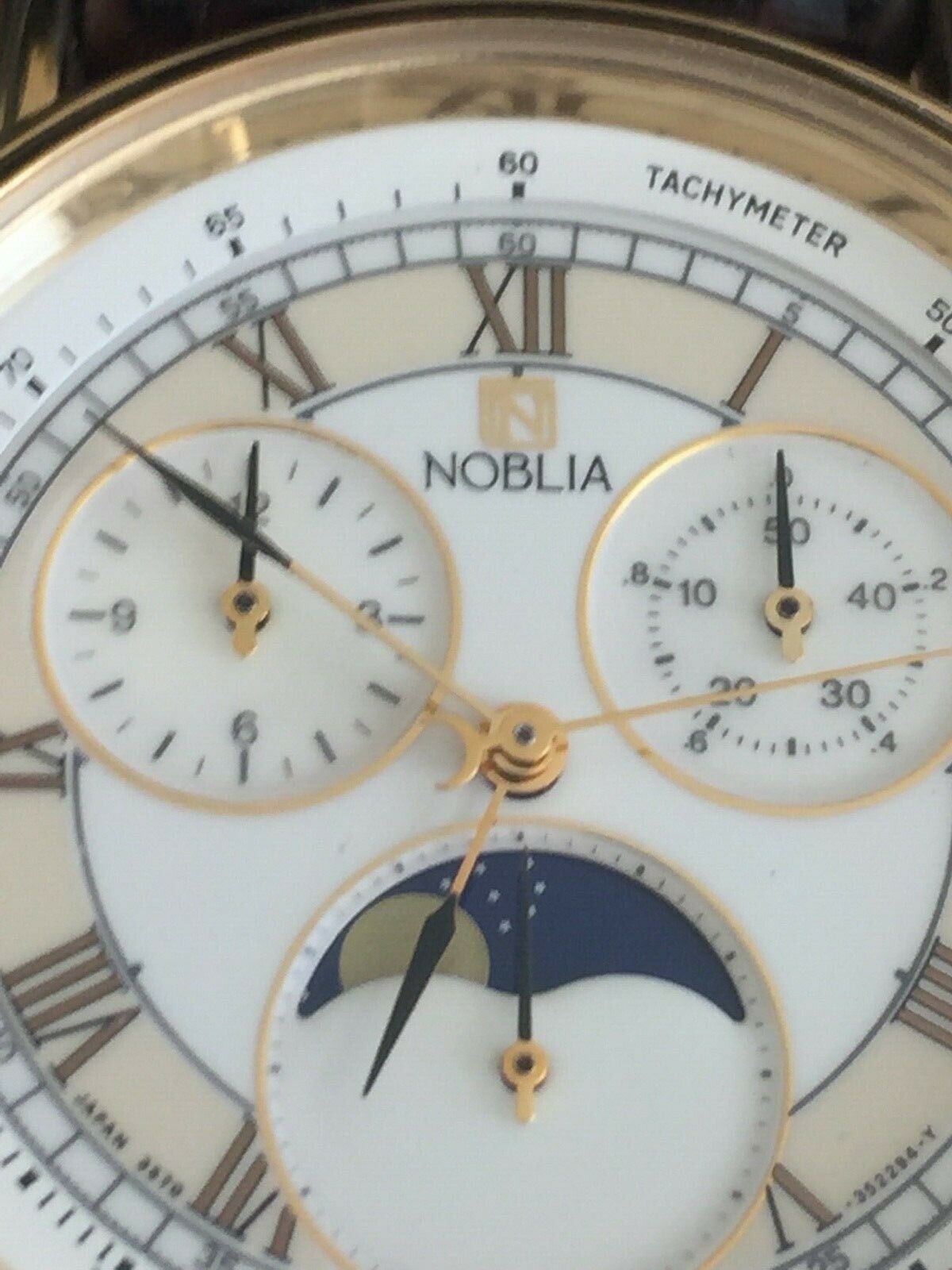 Vintage Classic Noblia Citizen Cronograph Moon Phase Watch - 3570