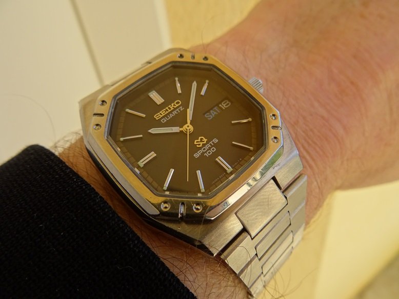€175 EUR] Seiko 8229-503A - SQ Sports 100 - Black - 06/1981