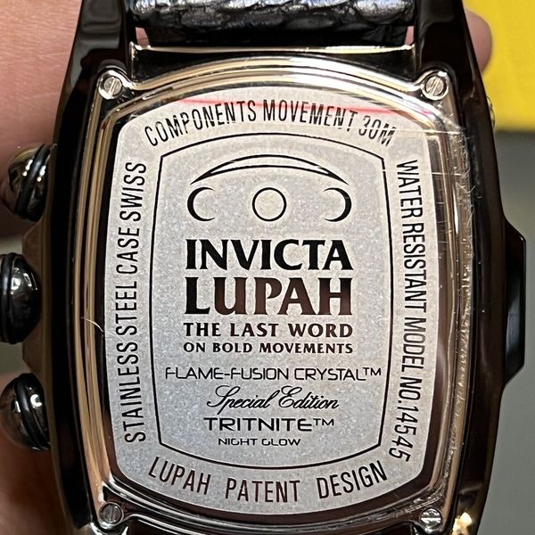 Invicta Lettering Invicta 14545 Special Edition Lupah 47mm With 4 Extra Leather Straps ...