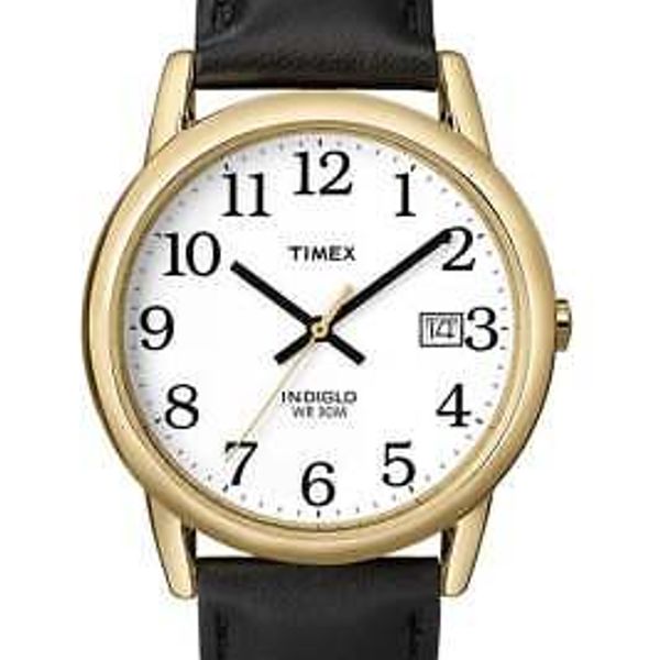Timex T2H291, Orologio Da Uomo Di Facile Lettura, Pelle Nera