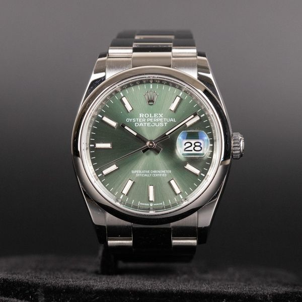 FS: Rolex 126200 Datejust 36 Mint Green Dial 36mm – 2022 Box & Papers ...