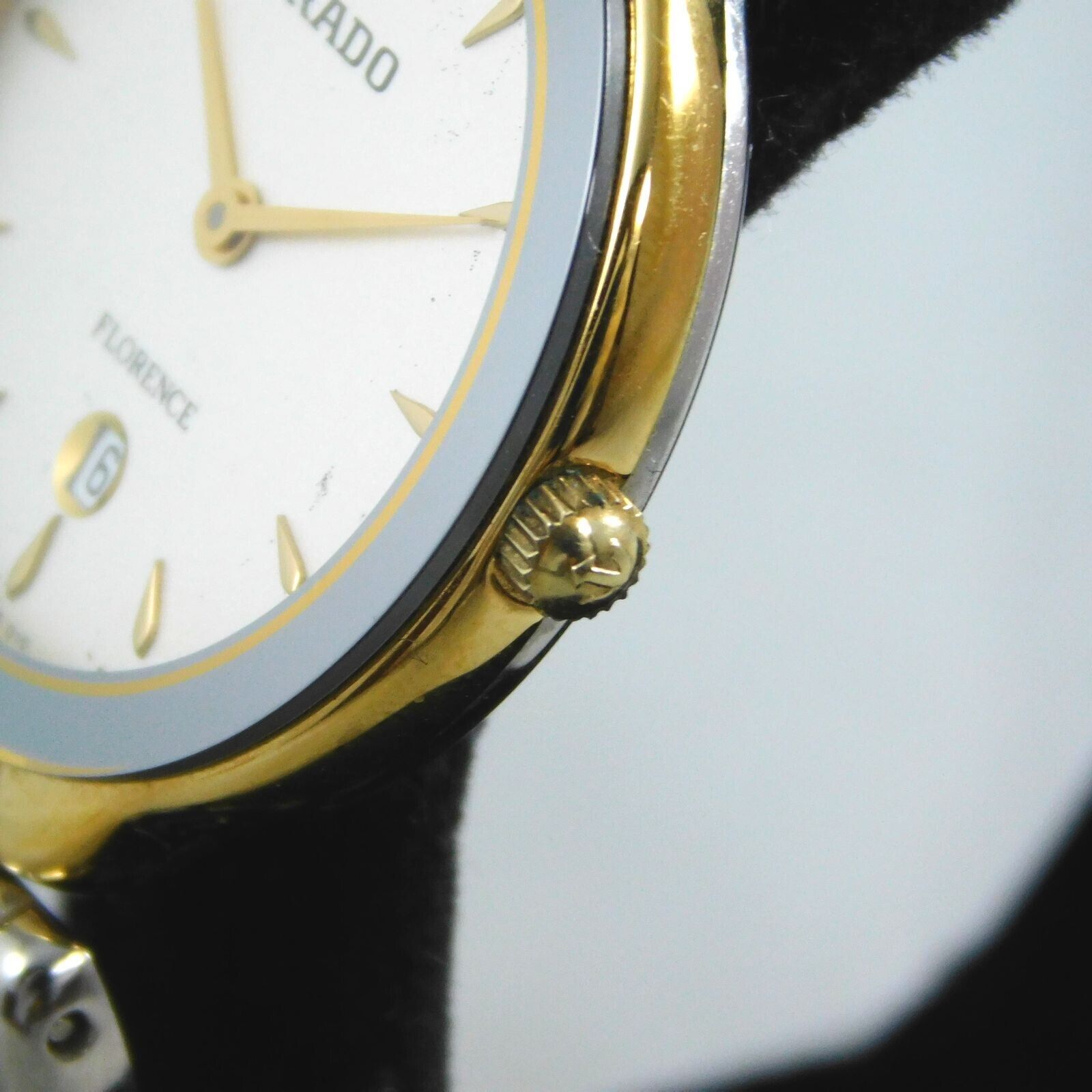 RADO FLORENCE 160.3664.2 DATE GOLD SILVER BOY'S VINTAGE WATCH