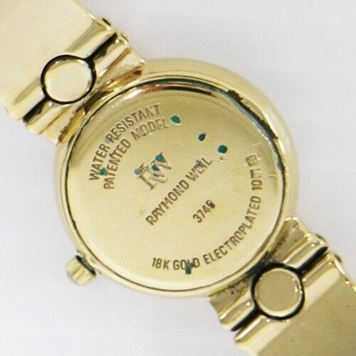 Raymond Weil 3745 Ladies Quartz Watch RARE 18k Gold Plated