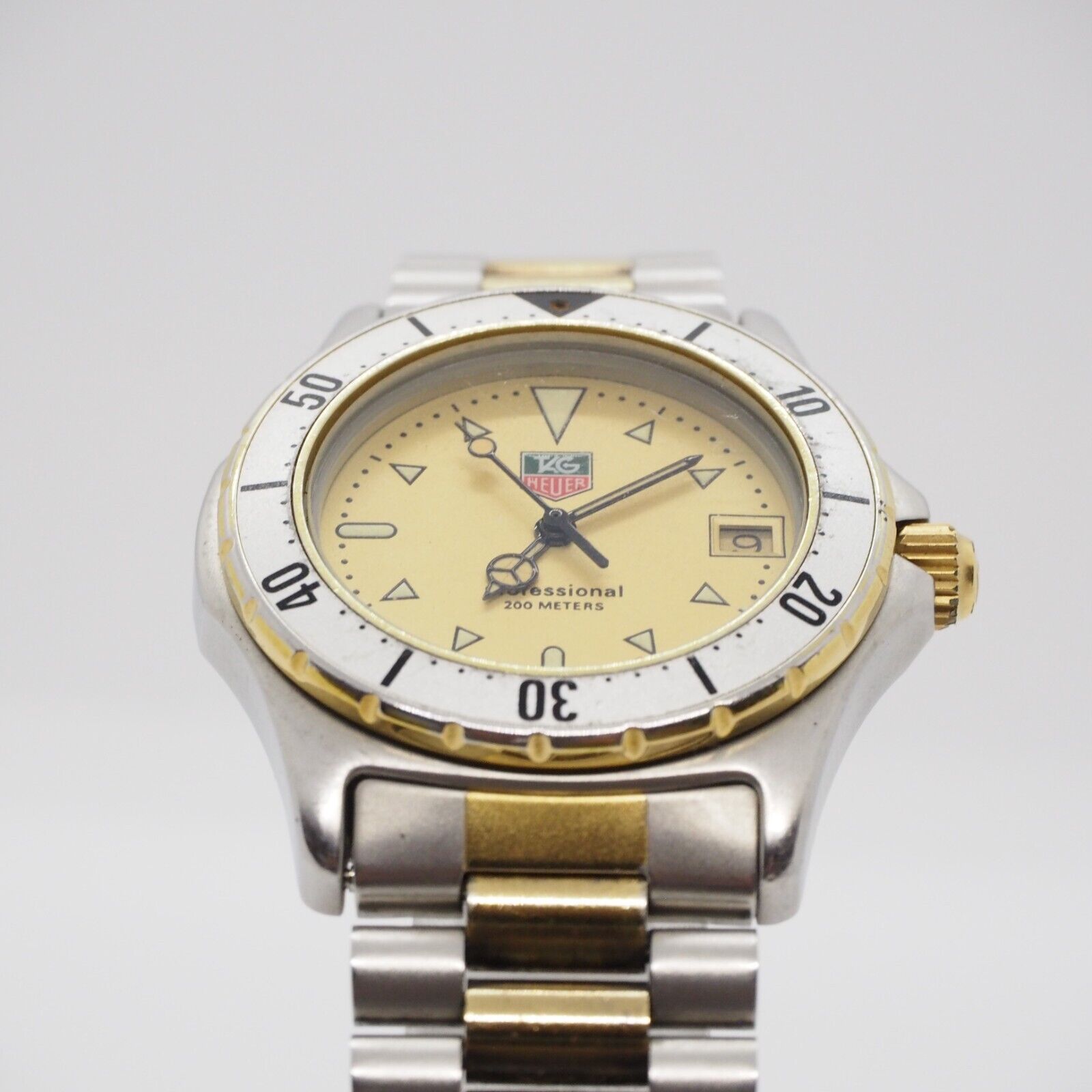 Tag Heuer Professional Watch 974.013F Quartz Men 34mm Date Gold