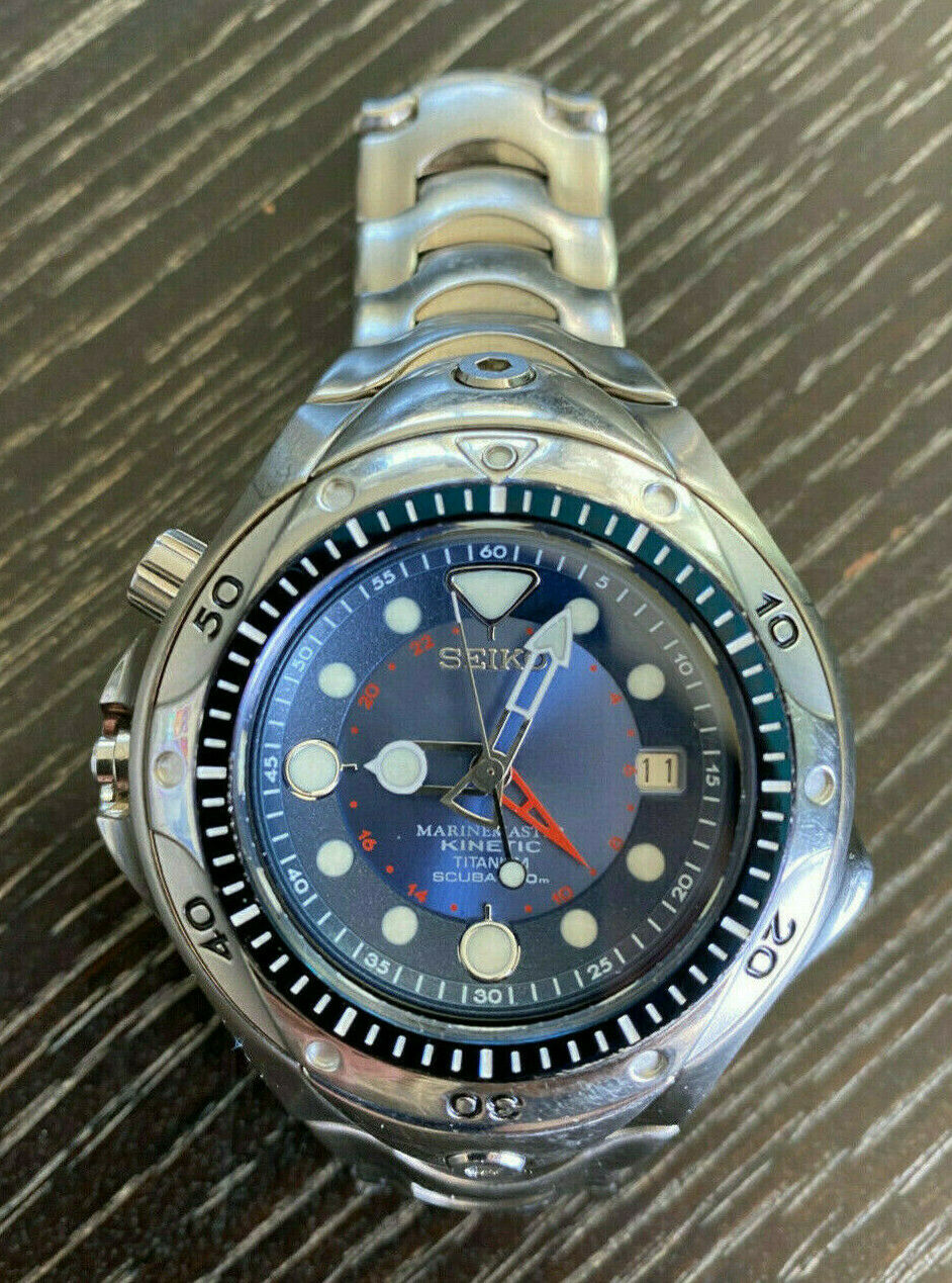 SEIKO MARINEMASTER Kinetic Titanium Scuba 200M 5M65-0A60 / SBCW017 