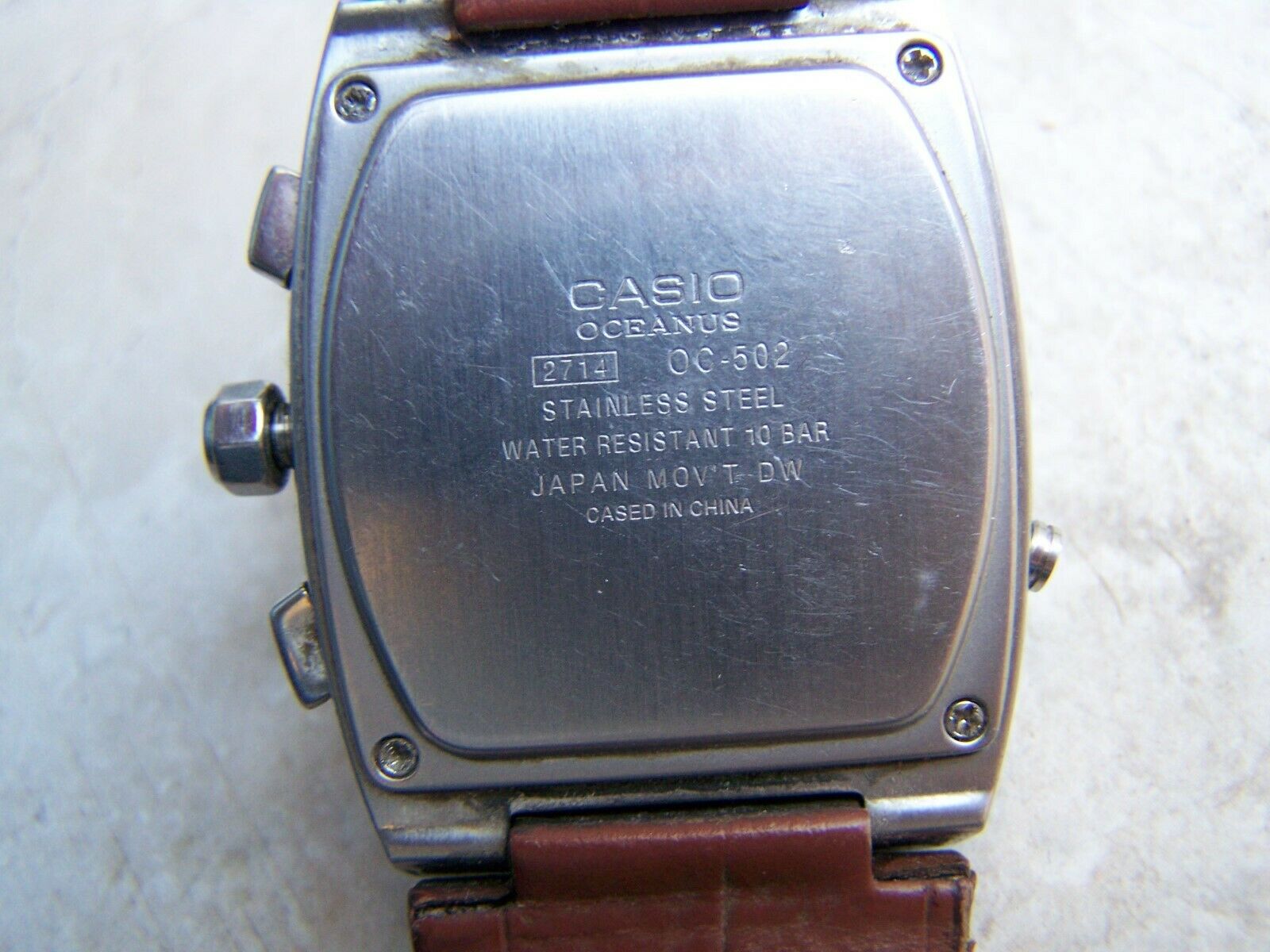 CASIO OCANUS クロノグラフ 2714 oc 502 Casio Oceanus Chronograph Black vintage watch OC-502 2714