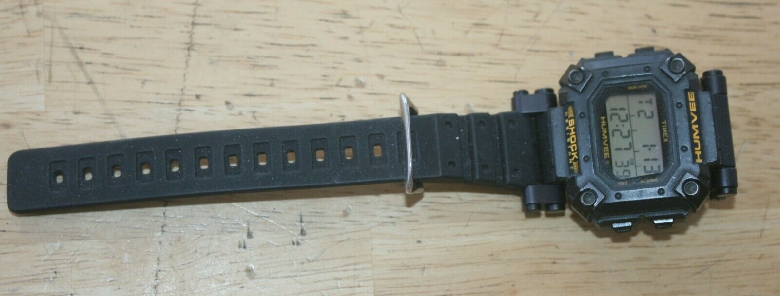 Vtg Rare Timex Humvee 745 Indiglo Digital Watch,200M Black Hummer 